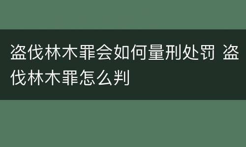盗伐林木罪会如何量刑处罚 盗伐林木罪怎么判