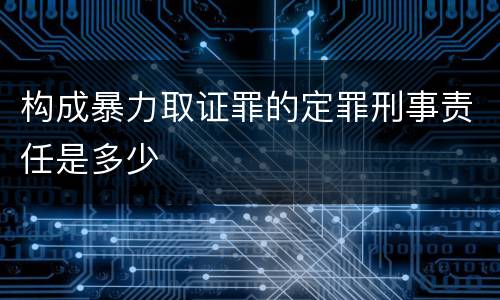 构成暴力取证罪的定罪刑事责任是多少