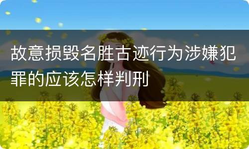 故意损毁名胜古迹行为涉嫌犯罪的应该怎样判刑