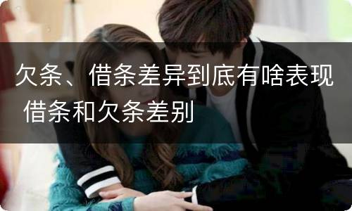 欠条、借条差异到底有啥表现 借条和欠条差别