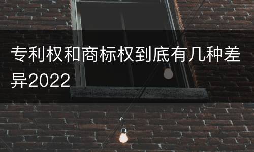 专利权和商标权到底有几种差异2022