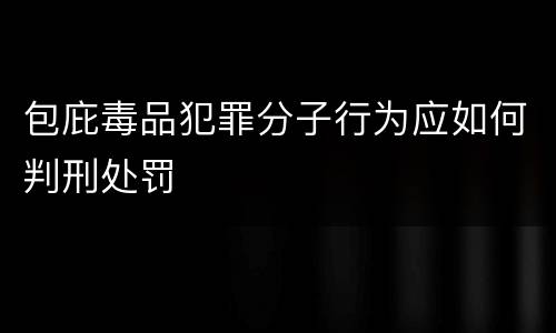 包庇毒品犯罪分子行为应如何判刑处罚