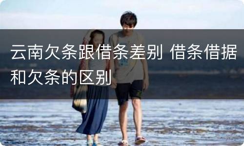 云南欠条跟借条差别 借条借据和欠条的区别