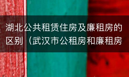 湖北公共租赁住房及廉租房的区别（武汉市公租房和廉租房区别）