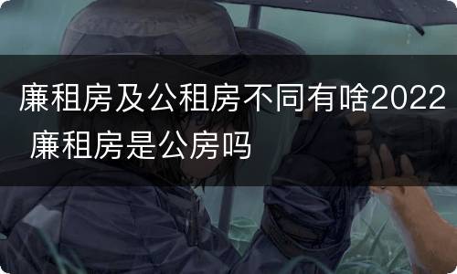 廉租房及公租房不同有啥2022 廉租房是公房吗