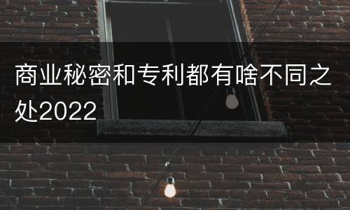 商业秘密和专利都有啥不同之处2022