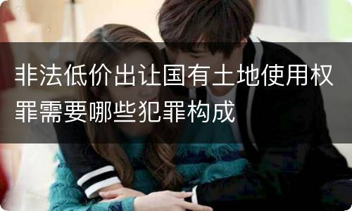 非法低价出让国有土地使用权罪需要哪些犯罪构成