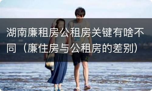 湖南廉租房公租房关键有啥不同（廉住房与公租房的差别）