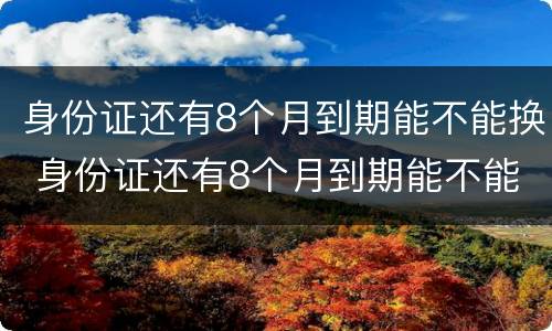 身份证还有8个月到期能不能换 身份证还有8个月到期能不能换证