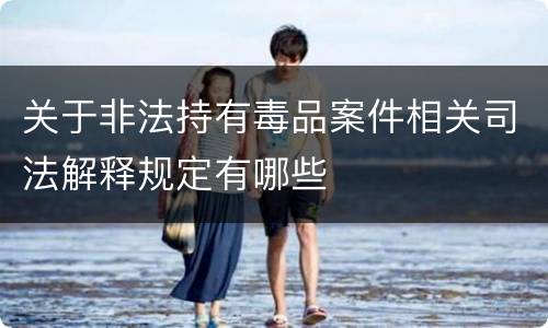 关于非法持有毒品案件相关司法解释规定有哪些