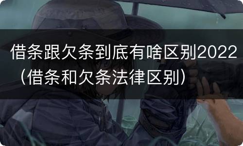 借条跟欠条到底有啥区别2022（借条和欠条法律区别）