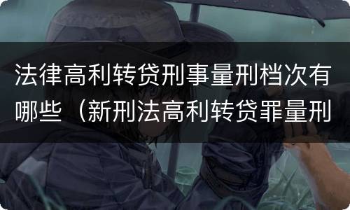 法律高利转贷刑事量刑档次有哪些（新刑法高利转贷罪量刑标准）