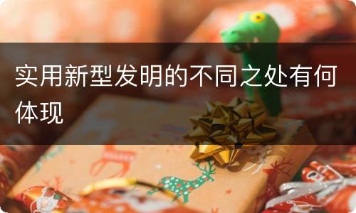 实用新型发明的不同之处有何体现