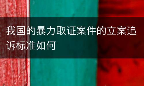 我国的暴力取证案件的立案追诉标准如何