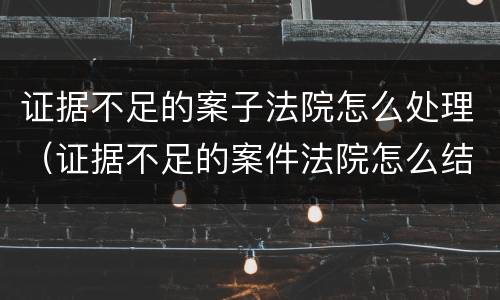 证据不足的案子法院怎么处理（证据不足的案件法院怎么结）