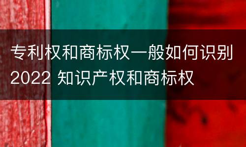 专利权和商标权一般如何识别2022 知识产权和商标权