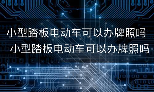 小型踏板电动车可以办牌照吗 小型踏板电动车可以办牌照吗北京