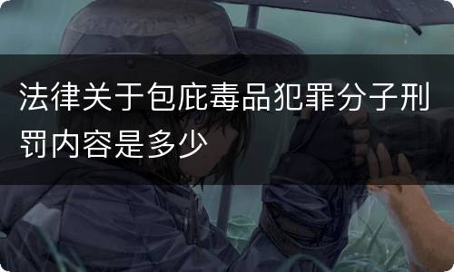 法律关于包庇毒品犯罪分子刑罚内容是多少