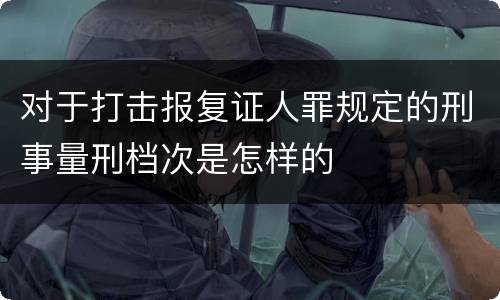 对于打击报复证人罪规定的刑事量刑档次是怎样的