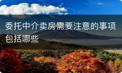 委托中介卖房需要注意的事项包括哪些