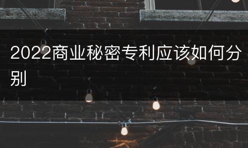 2022商业秘密专利应该如何分别