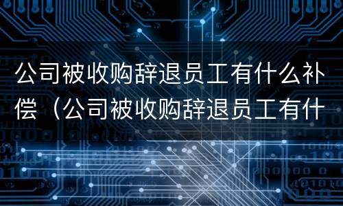 公司被收购辞退员工有什么补偿（公司被收购辞退员工有什么补偿政策）
