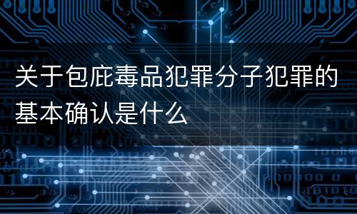 关于包庇毒品犯罪分子犯罪的基本确认是什么