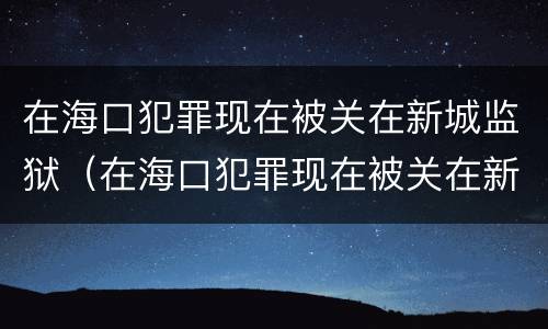 在海口犯罪现在被关在新城监狱（在海口犯罪现在被关在新城监狱可以吗）