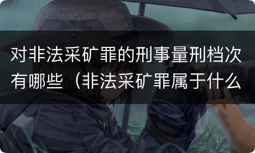 对非法采矿罪的刑事量刑档次有哪些（非法采矿罪属于什么大类）