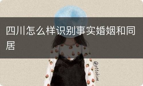 四川怎么样识别事实婚姻和同居