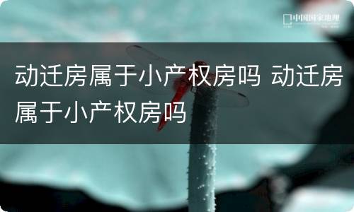 动迁房属于小产权房吗 动迁房属于小产权房吗