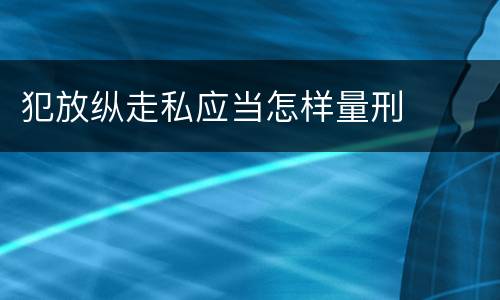 犯放纵走私应当怎样量刑