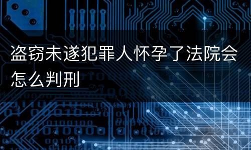 盗窃未遂犯罪人怀孕了法院会怎么判刑