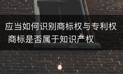 应当如何识别商标权与专利权 商标是否属于知识产权