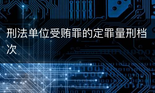 刑法单位受贿罪的定罪量刑档次