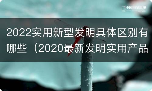 2022实用新型发明具体区别有哪些（2020最新发明实用产品）