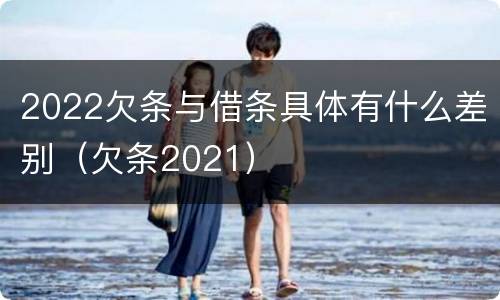 2022欠条与借条具体有什么差别（欠条2021）