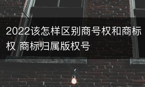 2022该怎样区别商号权和商标权 商标归属版权号