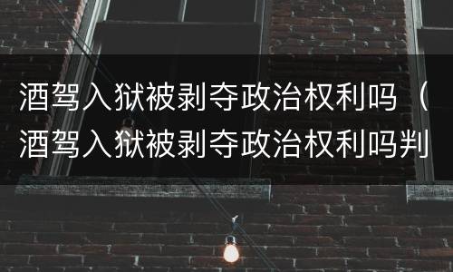 酒驾入狱被剥夺政治权利吗（酒驾入狱被剥夺政治权利吗判几年）