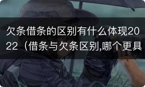 欠条借条的区别有什么体现2022（借条与欠条区别,哪个更具法律）