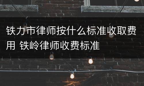 铁力市律师按什么标准收取费用 铁岭律师收费标准