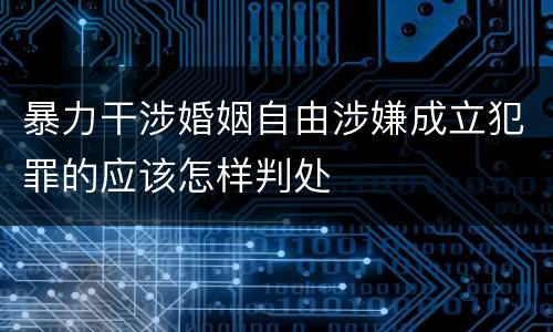 暴力干涉婚姻自由涉嫌成立犯罪的应该怎样判处