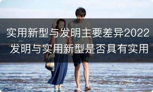 实用新型与发明主要差异2022 发明与实用新型是否具有实用性