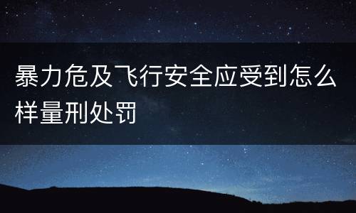 暴力危及飞行安全应受到怎么样量刑处罚