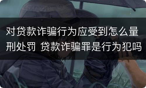 对贷款诈骗行为应受到怎么量刑处罚 贷款诈骗罪是行为犯吗