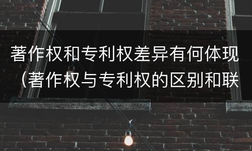 著作权和专利权差异有何体现（著作权与专利权的区别和联系）