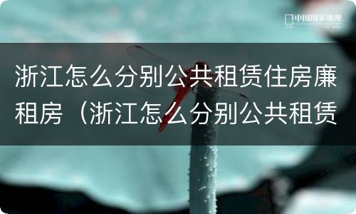 浙江怎么分别公共租赁住房廉租房（浙江怎么分别公共租赁住房廉租房呢）