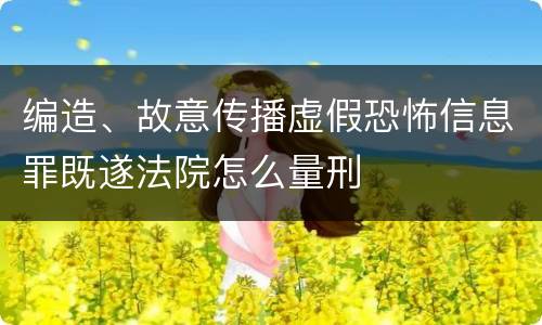 编造、故意传播虚假恐怖信息罪既遂法院怎么量刑