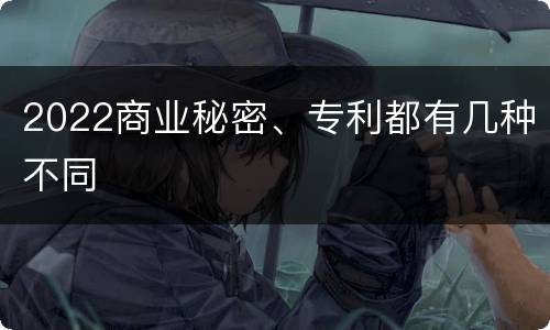 2022商业秘密、专利都有几种不同