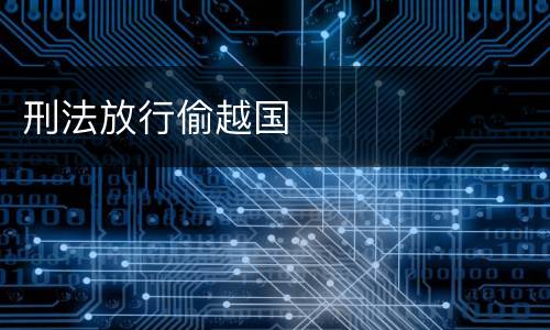 刑法放行偷越国